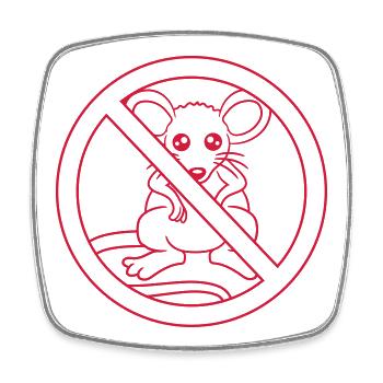 verboten schild durchgestrichen keine maus suess n - Viereckiger Kühlschrankmagnet - Weiß - Vorne