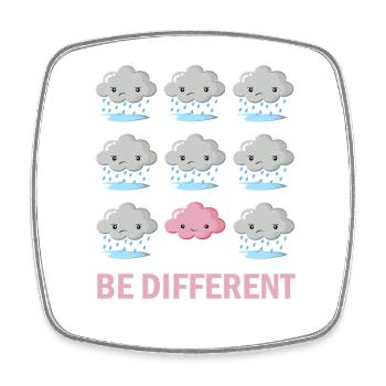 Be different - Square fridge magnet - white - Front