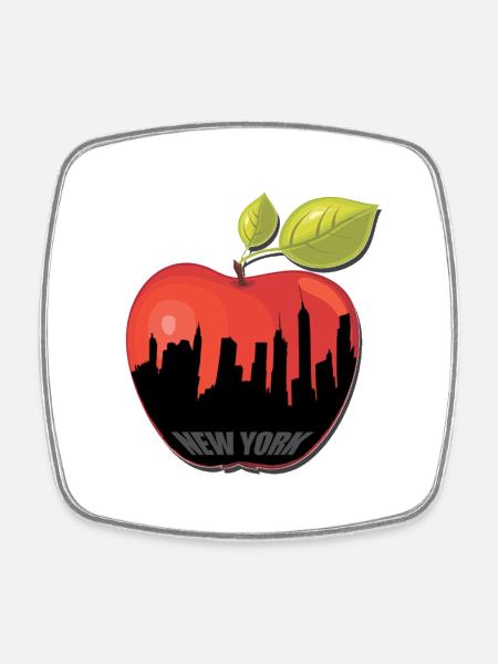 BIG APPLE - Square fridge magnet - white