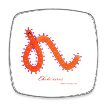 Ebola Virus - Viereckiger Kühlschrankmagnet - Weiß - Vorne