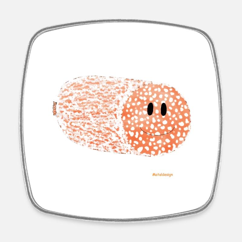 salami - Square fridge magnet - white