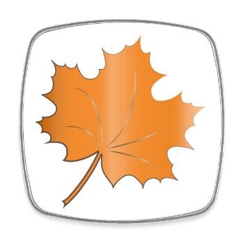 Herbst - Viereckiger Kühlschrankmagnet - Weiß - Vorne