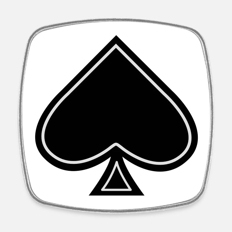 as de pique - Magnet carré - blanc