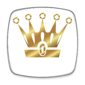 Crown Crowns King Queen JGA Wedding Bride Bräu - Square fridge magnet - white - Front