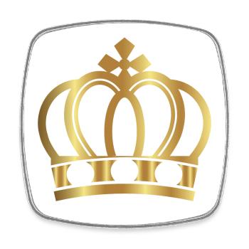 Crown Crowns King Queen JGA Wedding Bride Bräu - Square fridge magnet - white - Front