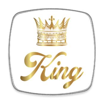 Crown Crowns King Queen JGA Wedding Bride Bräu - Square fridge magnet - white - Front