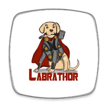 Labrador Hund Geschenk Haustier Thor - Viereckiger Kühlschrankmagnet - Weiß - Vorne