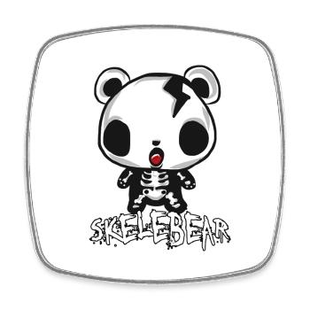 Skelett Bär Halloween - Viereckiger Kühlschrankmagnet - Weiß - Vorne
