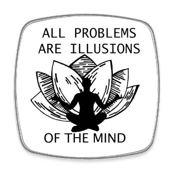 Yoga - Square fridge magnet - white - Front