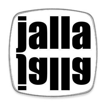 Jalla jalla | schnell schnell - Square fridge magnet - white - Front