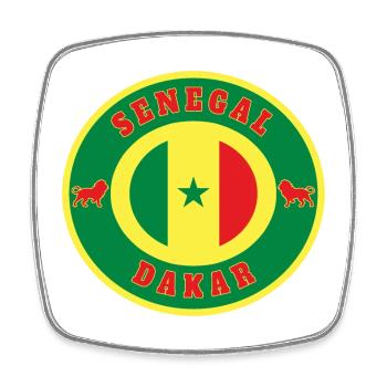 Senegal Dakar / gift lion flag Africa state - Square fridge magnet - white - Front