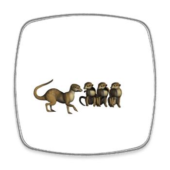 fun meerkats - Square fridge magnet - white - Front