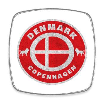 Dänemark Kopenhagen Vintage / Geschenk Denmark - Viereckiger Kühlschrankmagnet - Weiß - Vorne