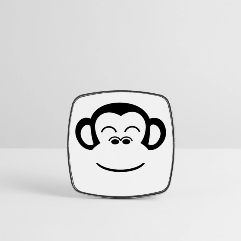 Monkey Chimpanzee monkey face gorilla ape Square fridge magnet