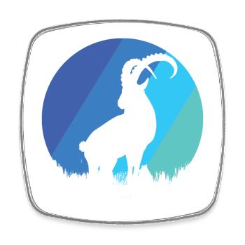 Capricorn - Square fridge magnet - white - Front