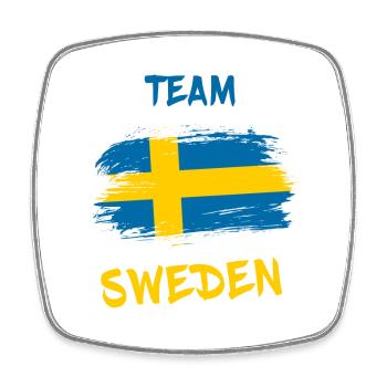 Team Suède / Stockholm cadeau Scandinavie - Magnet carré - blanc - Devant