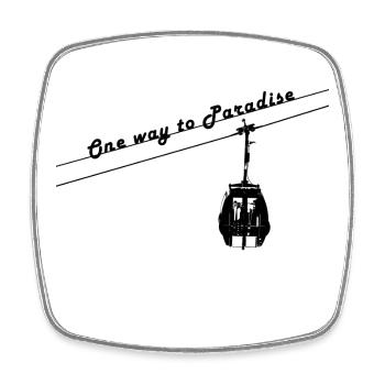 Ski Snowboard Skifahrern Skispringer Geschenk - Viereckiger Kühlschrankmagnet - Weiß - Vorne