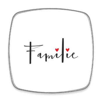 Family heart love decoration gift - Square fridge magnet - white - Front