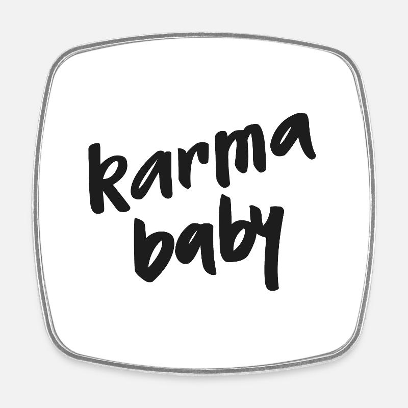 karma baby - Square fridge magnet - white