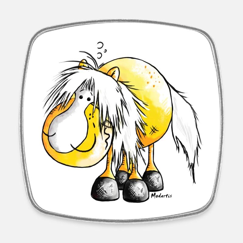 Haflinger - Avelignese - Horse - T-Shirt design - Square fridge magnet - white