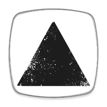 hipster triangle shape symbol - Square fridge magnet - white - Front