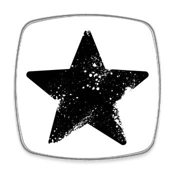 stern splatter rock star - Viereckiger Kühlschrankmagnet - Weiß - Vorne