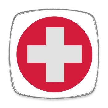 Medical Cross Symbol - Square fridge magnet - white - Front