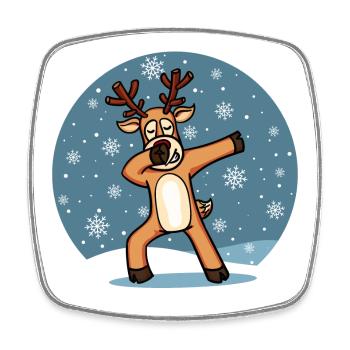 Sweet Dab Dabbing Dindeer Dancing Christmas Xmas - Magnet carré - blanc - Devant