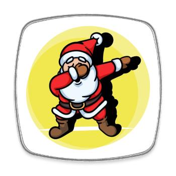 Cool Dab Dabbing Santa Claus Xmas Christmas - Square fridge magnet - white - Front