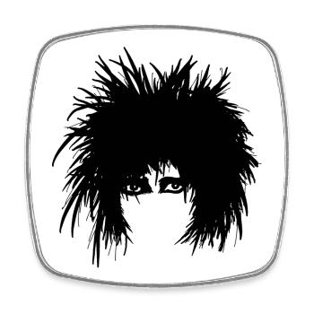 Dark Wave Electro Pop Punk 80er - Viereckiger Kühlschrankmagnet - Weiß - Vorne