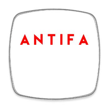 Antifa - Magnet carré - blanc - Devant