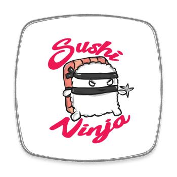 Sushi Essen Japan Geschenk - Viereckiger Kühlschrankmagnet - Weiß - Vorne