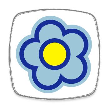 flower, spring, summer - Square fridge magnet - white - Front