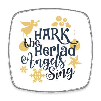 hark the herald angels sing - Viereckiger Kühlschrankmagnet - Weiß - Vorne