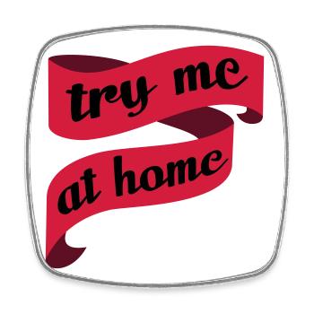 Single, Verlobung und Hochzeit - try me at home - Viereckiger Kühlschrankmagnet - Weiß - Vorne