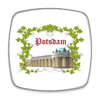 Potsdam - Square fridge magnet - white - Front