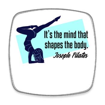 Workout Fitness Üben Joseph Pilates Zitat Spruch - Viereckiger Kühlschrankmagnet - Weiß - Vorne