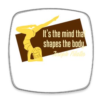 Entraînement Pilates Fitness Formation Sentence Citation - Magnet carré - blanc - Devant