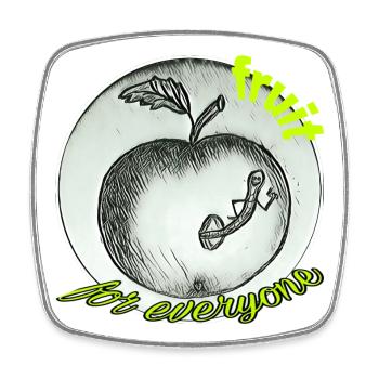 Obst - Viereckiger Kühlschrankmagnet - Weiß - Vorne
