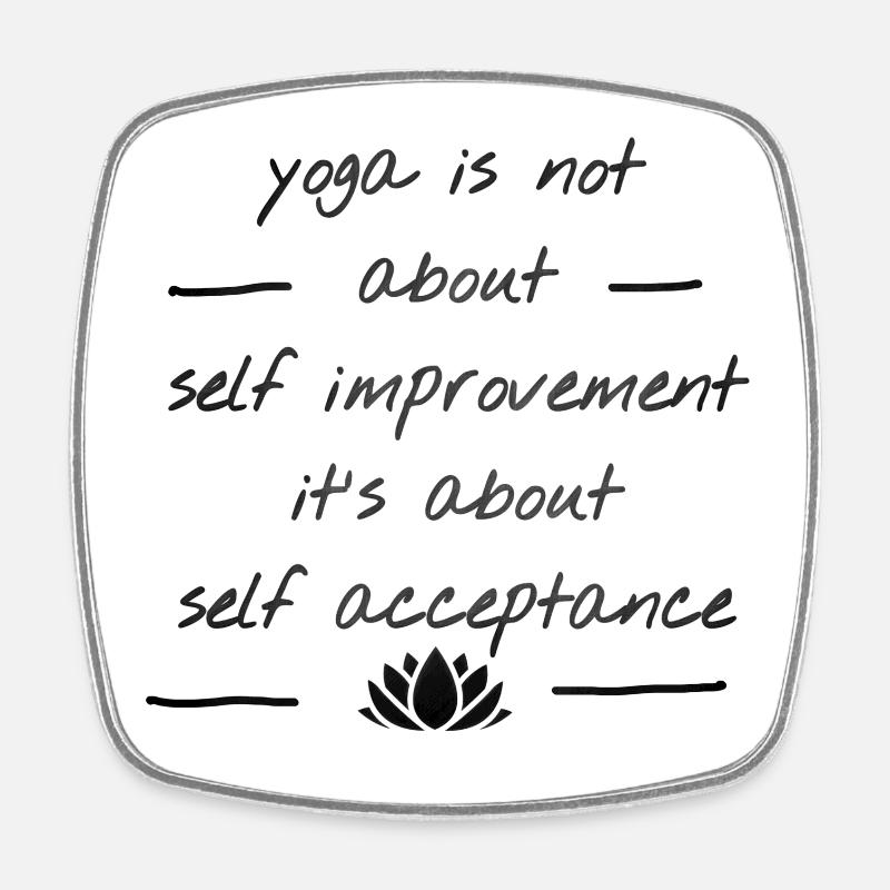yoga - Magnet carré - blanc