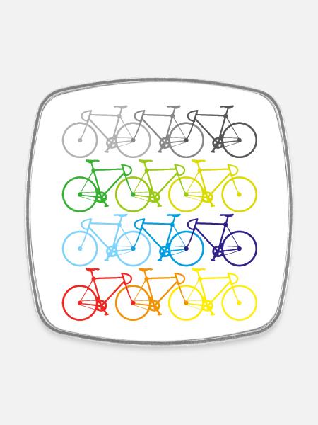 Vélo sport d'été - Magnet carré - blanc