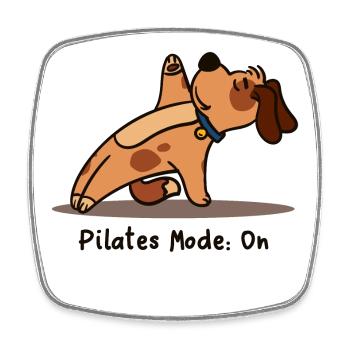 Sweet Dog Pilates Fitness Entraînement - Magnet carré - blanc - Devant