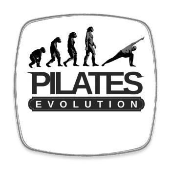 Pilates Evolution Fitness Training Say - Square fridge magnet - white - Front