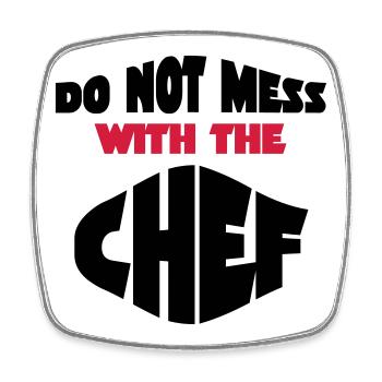 chef - Square fridge magnet - white - Front