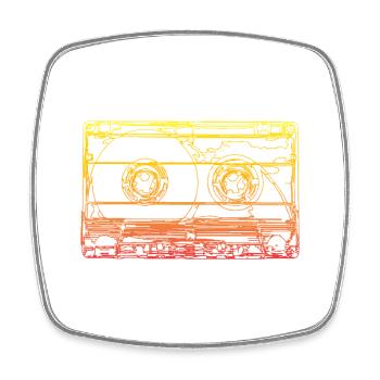 Musique des années 90 - Magnet carré - blanc - Devant