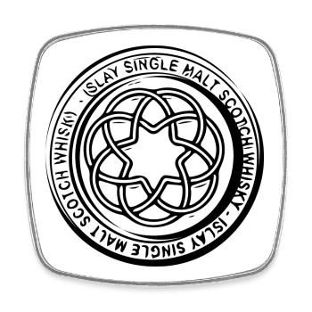 Islay Scotch Whisky - Whiskey Design - Viereckiger Kühlschrankmagnet - Weiß - Vorne