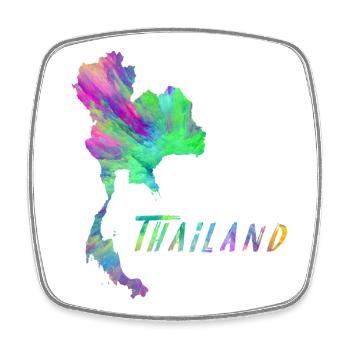 Thailand Map in Colorful Design Gift - Square fridge magnet - white - Front