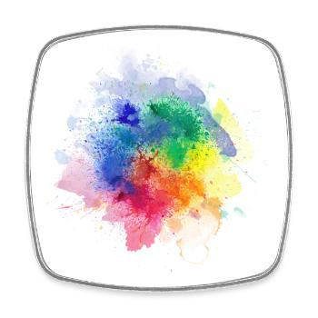 Colour Splash - Square fridge magnet - white - Front
