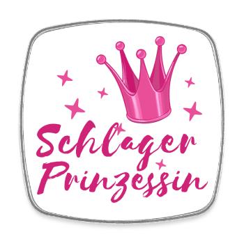 Schlager Princess Statement folk music fan - Square fridge magnet - white - Front