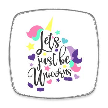 Einhorn Unicorn Einhörner Spruch Tier Geschenk - Viereckiger Kühlschrankmagnet - Weiß - Vorne